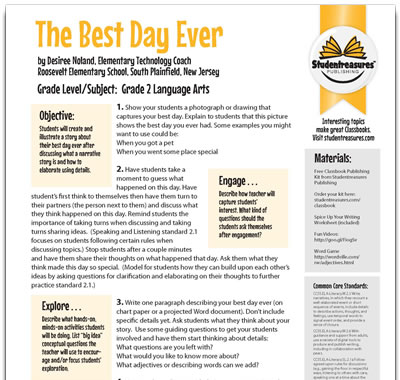 The Best Day Ever - Writing Worksheet for Grades 2