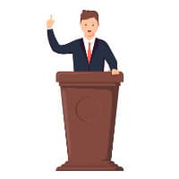 speech-on-podium