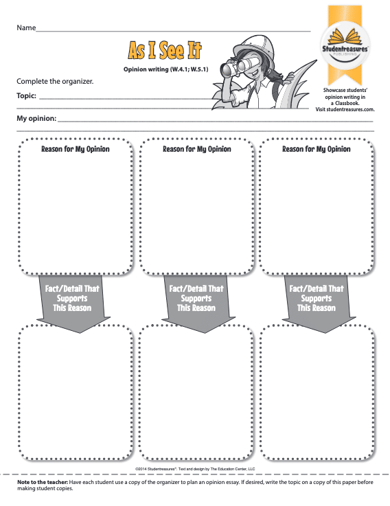 Free Editable Graphic Organizer for Writing Examples