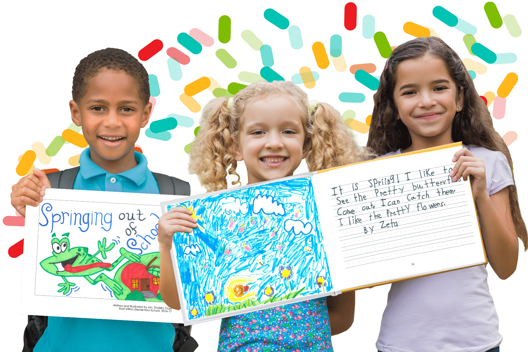 Two children with their book