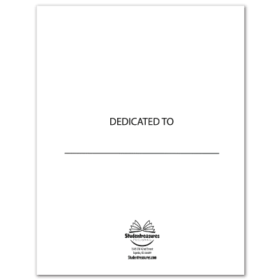 Portrait Dedication Page - Free Replacement Kit Materials