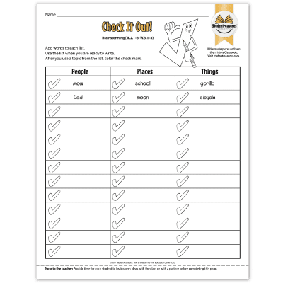 Free Third-Grade Writing Samples | Studentreasures Publishing