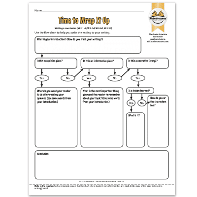 Writing a Conclusion - Writing Worksheet for Grades 2-3