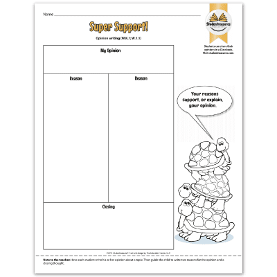 Opinion Writing - Writing Worksheet for Grades K-1