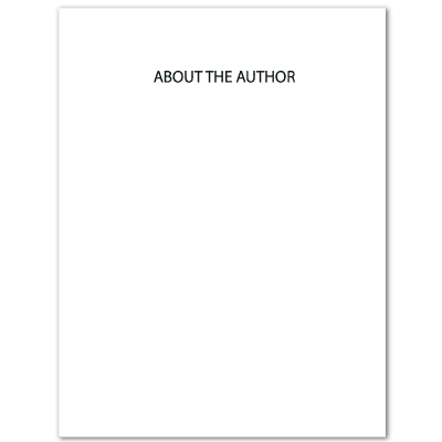 Portrait Individual Author's Blank Page - Free Replacement Kit Materials