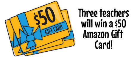 3 teachers will win a $50 gift card!